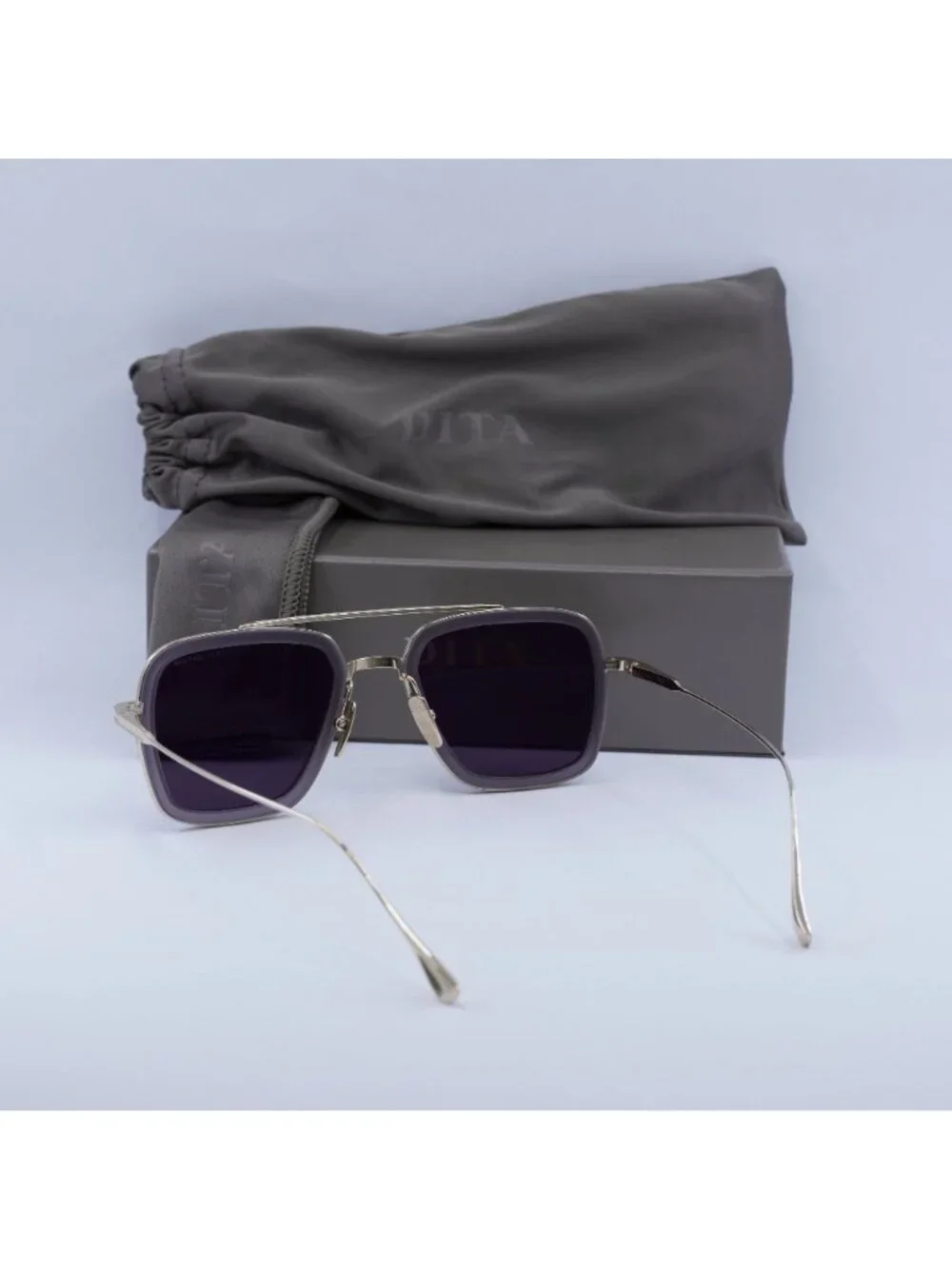 Dita FLIGHT-006-7806-C Aviator Sunglasses - Grey & Gold / Grey